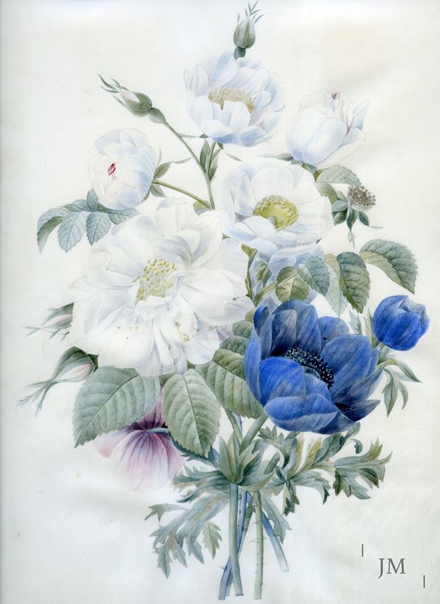 Pierre-Joseph Redouté - A Bouquet of Roses and Anemones | MasterArt